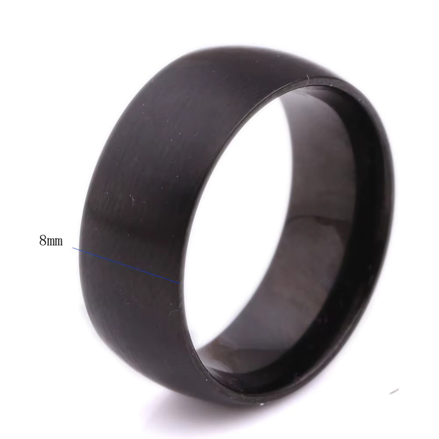 VQYSKO Ring Titan, Schwarz, Unisex - Bild 3