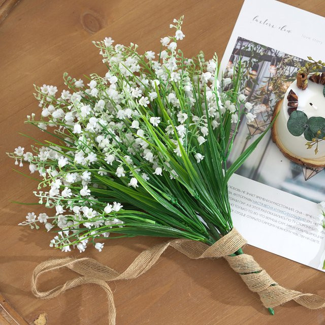 Künstliche Blumen in Weiß aus Kunststoff für Tischdekoration, Hochzeit und Garten - Bild 1