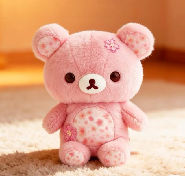 Yiran Health & Beauty Rilakkuma Kirschblüte Plüschtier, 40cm, ab 14 Jahren - Bild 1