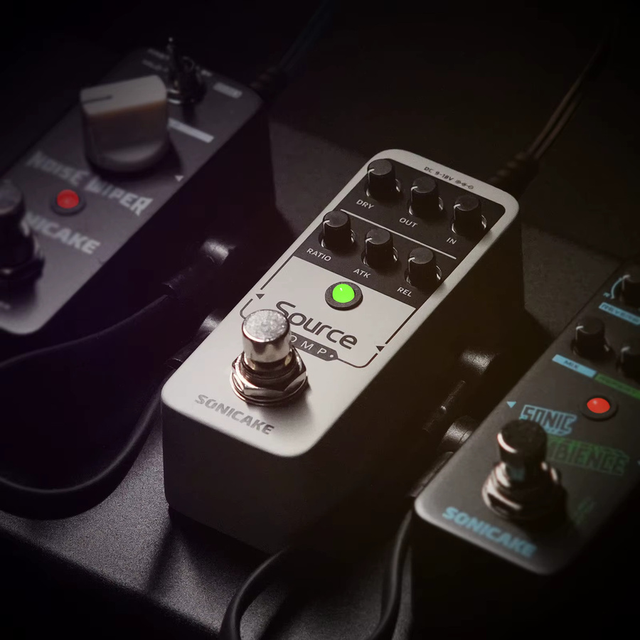 SONICAKE QSS-27 Quellkompressor Studiokompressor Analog Gitarreneffektpedal in Silber - Bild 4