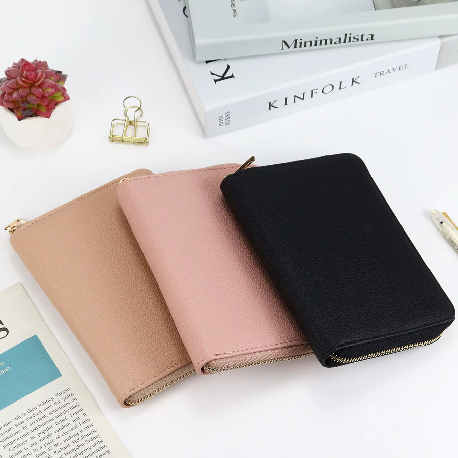 Coliky A7 Cash Budget Umschlag Wallet System Binder Cover in Pink und Black - Bild 2