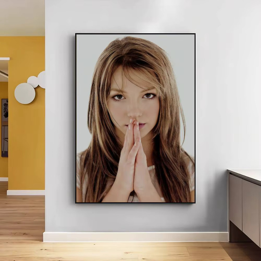 Britney Spears Anime Poster Wanddekoration aus weißem Kraftpapier, selbstklebend, B/H: 15 x 15 cm - Bild 4