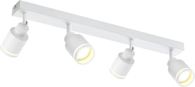 NETTLIFE Deckenstrahler aus Metall in Weiß mit 4x GU10 Fassungen, modern und verstellbar - Bild 1