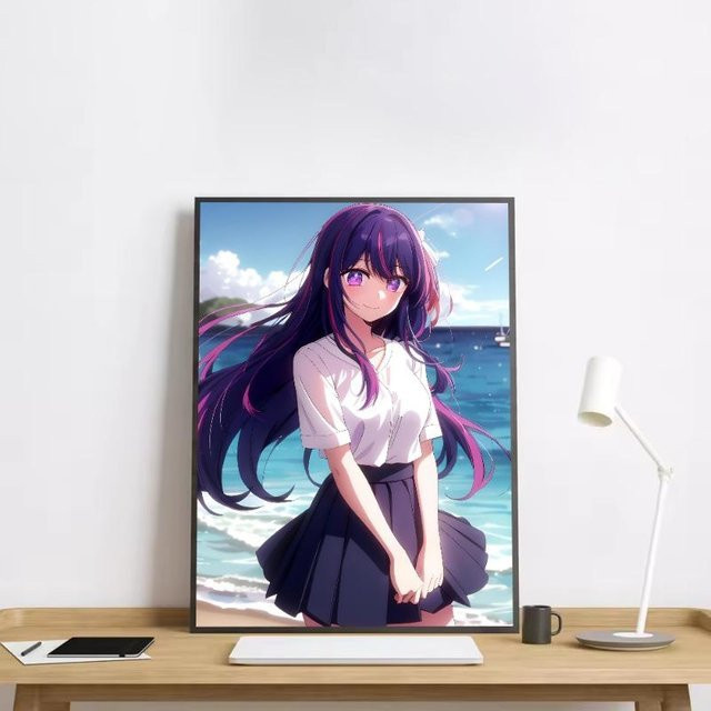 Anime O-Oshi No Ko Hoshino Ai Poster von Gemini Art Museum, wasserdichte Wanddekoration für dein Zuhause, B: 21 cm, H: 30 cm - Bild 1