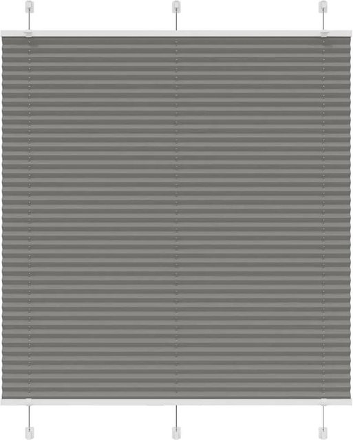 vidaXL Plissee Anthrazit aus Polyester, semi-transparent, B: 120 cm, H: 150 cm - Bild 1