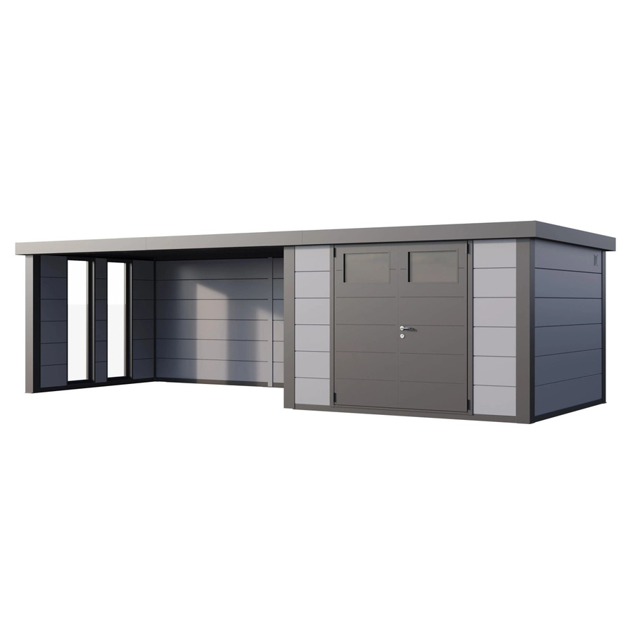 Telluria Gerätehaus Classico in Grau mit Lounge XL Links und Fenster, B/H/T: 812 x 219 x 318 cm - Bild 2