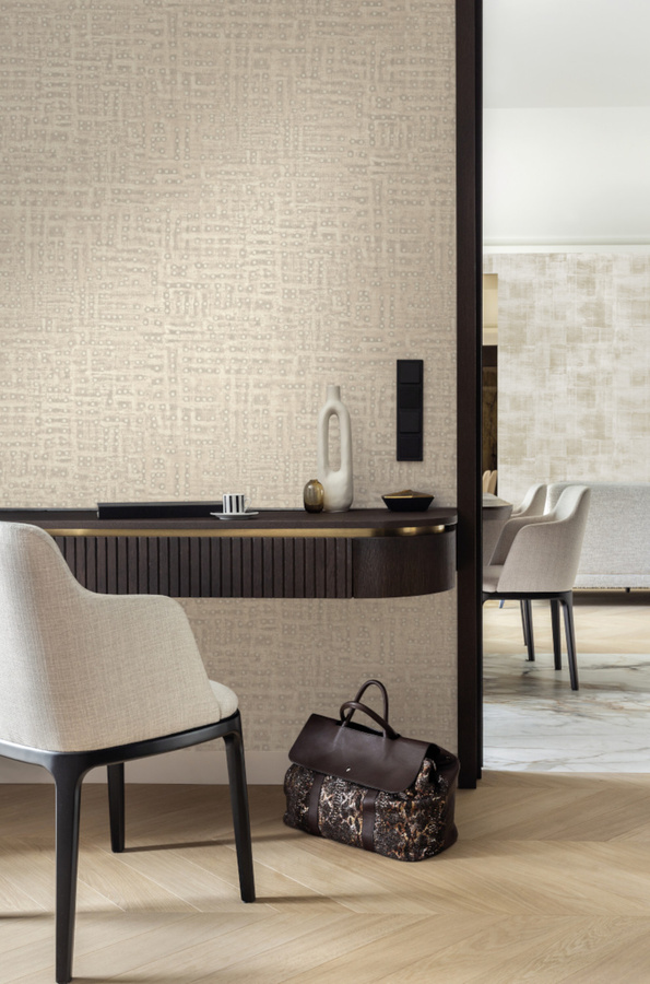 Jannelli & Volpi Tapete Akan 7532 in Beige mit abstraktem Design aus Vlies - Bild 1