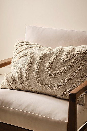 Jotex Kissenhülle KYLA mit floralem Boho-Design aus Baumwolle, Farbe: Weiß/Beige, B: 60 cm, H: 40 cm - Bild 1