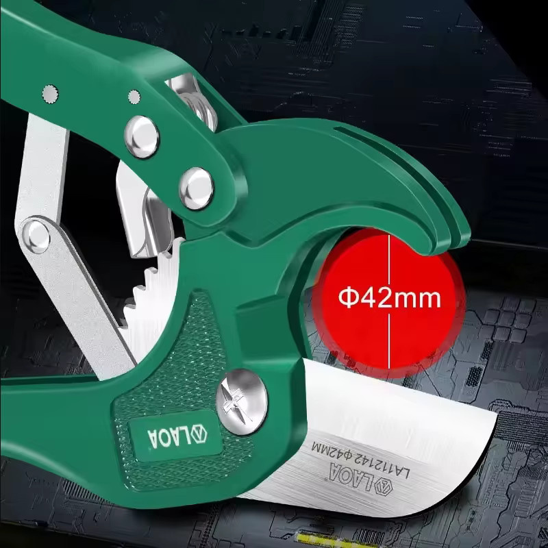 LAOA Rohrschneider aus Aluminiumlegierung mit 42mm Schneide für PPR, PVC und CPVC, Ratschenschere mit 5CR13 Klinge - Bild 3