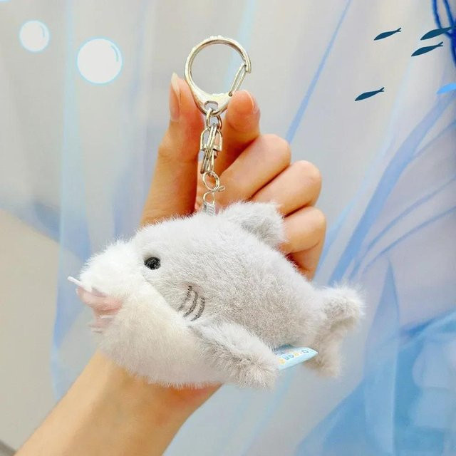 Schlüsselanhänger Ozeantier Plüsch, Schildkröte, Oktopus, Wal, weiß, Unisex - Bild 1