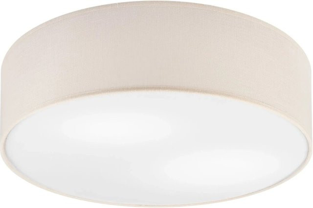 Licht-Erlebnisse Deckenlampe aus Stoff in Beige, rund, 2-flammig, E27, Durchmesser: 45 cm - Bild 1