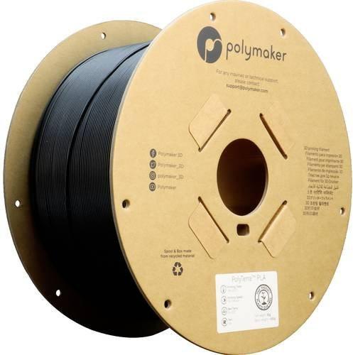 Polymaker PolyTerra PLA Matt Filament Charcoal Black 1.75mm 3000g - Bild 1
