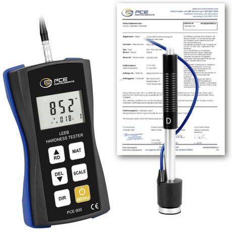 PCE Instruments PCE-900-ICA Härteprüfgerät in Schwarz, kalibriert nach ISO für Brinell, Leeb, Rockwell, Shore und Vickers (200 - 900 HL) - Bild 1
