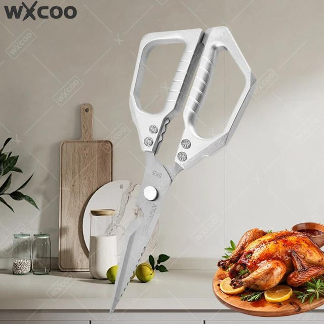 Multifunktionale WXCOO Küchenschere aus Edelstahl in Silber für Fisch, Fleisch und Knochen - Bild 1