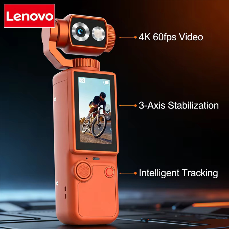 Lenovo 4K HD WiFi Sport-Actionkamera in Weiß für Reise, Fahrrad und Vlogging - Bild 3