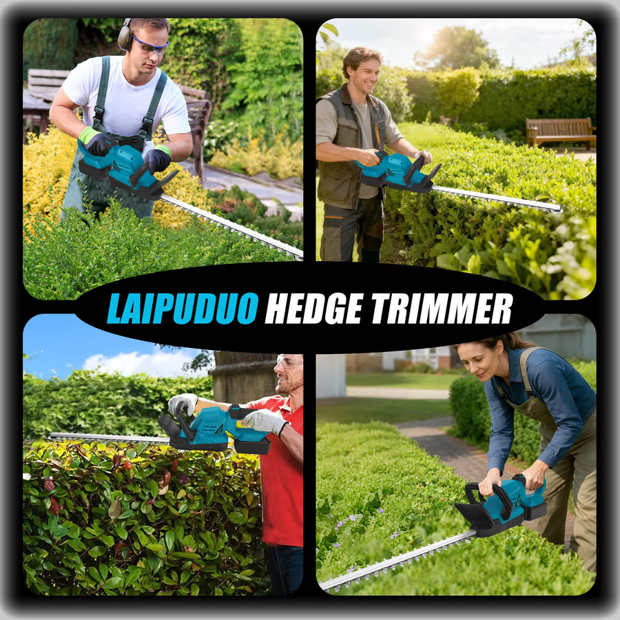 LaiPuDuo Kabelloser Bürstenloser Elektrischer Heckenschneider für Makita 18V Akku in Blau mit 3000 U/min - Bild 5