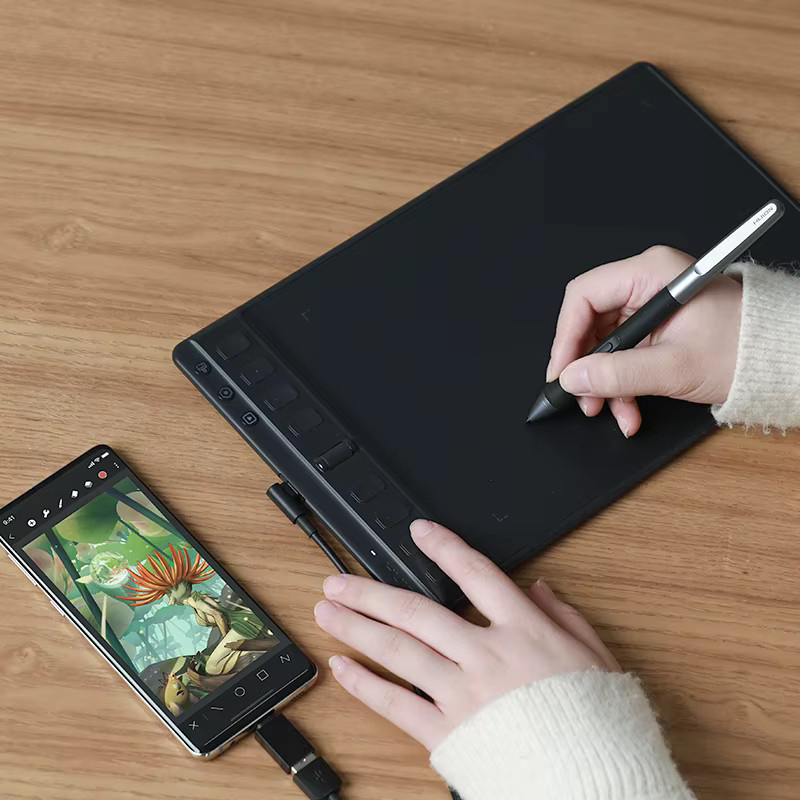 Huion Inspiroy 2 M Grafiktablett H951P in Grün mit PenTech 3.0 und 3 Gruppentasten - Bild 4