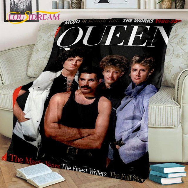 LOUSIDREAM Queen Rock-Band 3D Decke mit Freddie Mercury Motiv, Mehrfarbig, Polyester - Bild 1