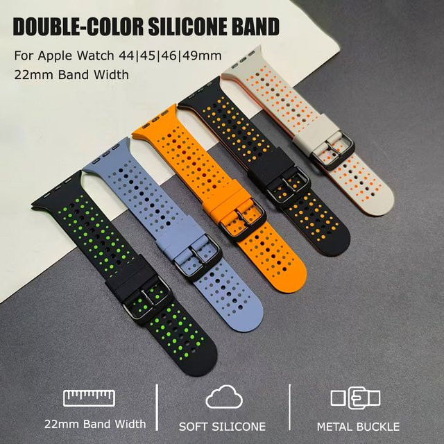 Uhrenarmband Silikon, Schwarz, Unisex - Bild 1