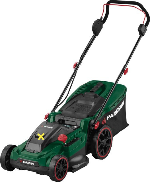 PARKSIDE Akku-Rasenmäher PARM 41 A1 in Grün mit Mulchkit und Fangkorb - Bild 1