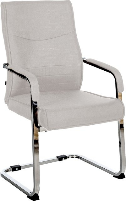 CLP Esszimmerstuhl Hobart ergonomischer Freischwinger mit Armlehnen und Metallgestell modern gepolstert - Bild 1