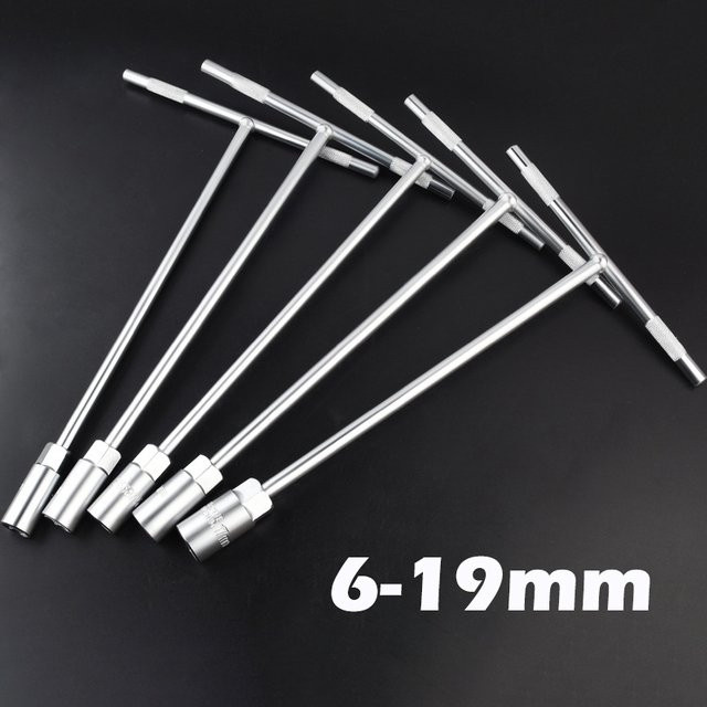 AXE SHAN T-Stil Steckschlüssel Set in Silber für Mechaniker und Reparaturarbeiten 6-19mm - Bild 1