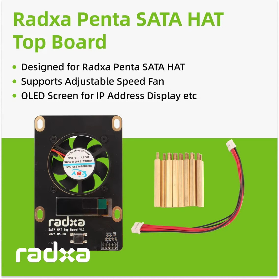 MiiBestOD Penta SATA HAT für Raspberry Pi 5 zur Anbindung von bis zu 5 SATA-Laufwerken mit optionalem Top-Board-Set - Bild 4