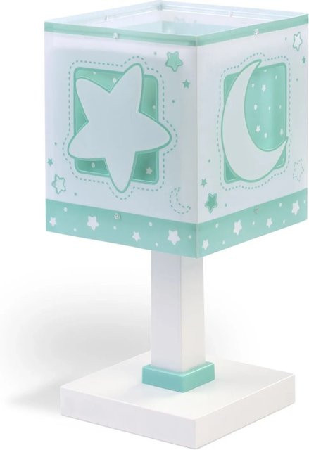 Dalber Kinder Nachttischlampe Luna und Sterne in Grün transparent - Bild 1