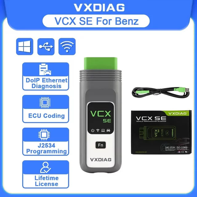 VXDIAG VCX SE OBD2 Diagnosetool für Mercedes Benz mit MB Star C6 DoIP für Systemdiagnose, Codierung und Programmierung - Bild 1