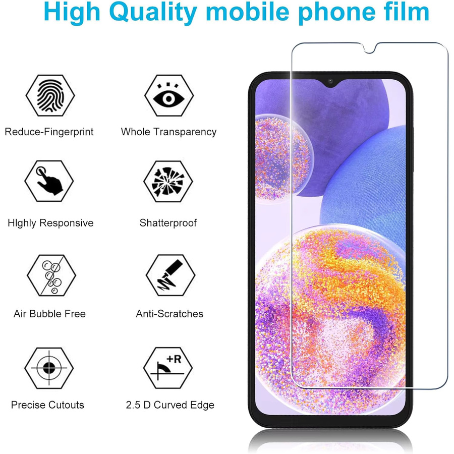 Samsung Galaxy A23 Displayschutz aus gehärtetem Glas, transparent - Bild 3