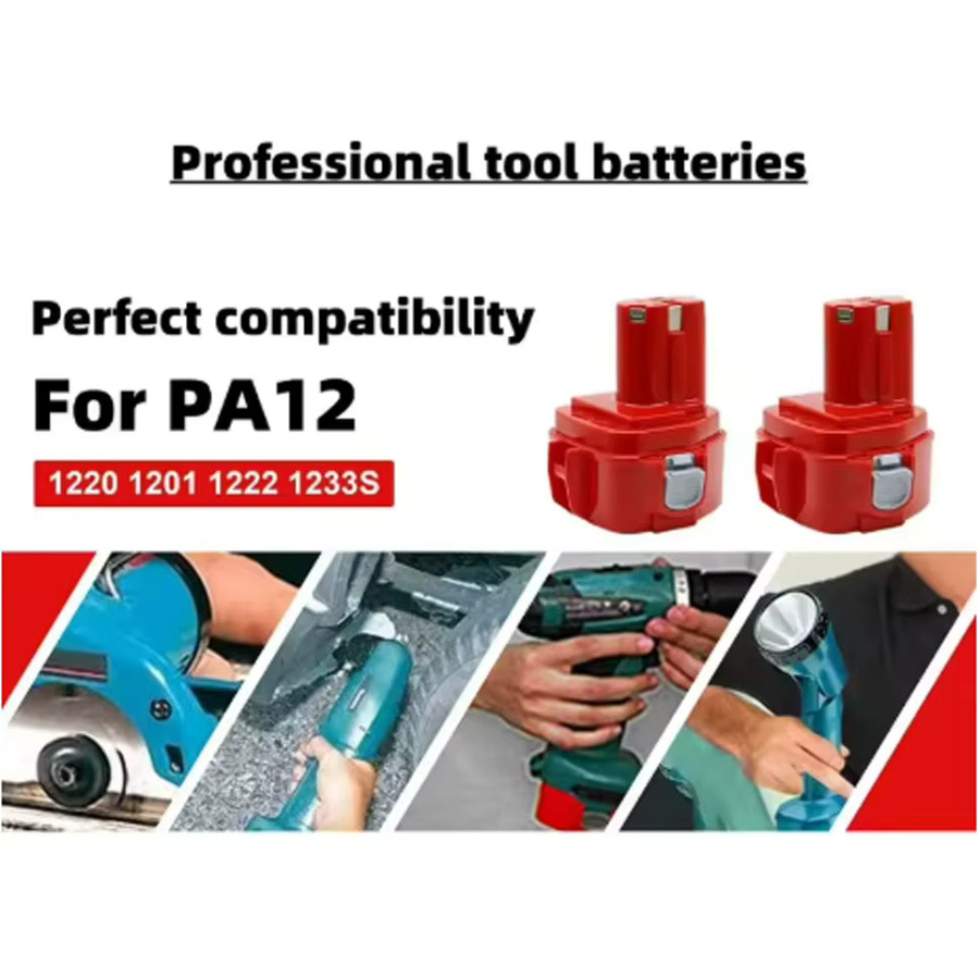 Makita 12V 9800mAh Akku für PA12 Ni-Mh Elektrowerkzeuge in Rot - Bild 6