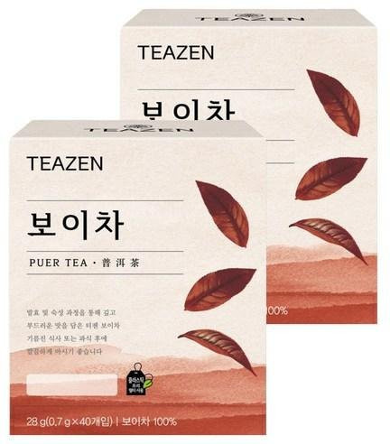 TEAZEN Pu Erh Tee, Teebeutel, 40 Stück - Bild 1