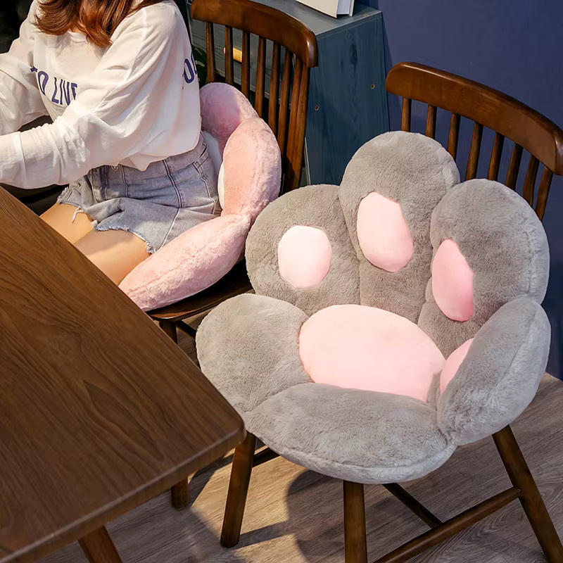 BABIQU Kawaii Plüschkissen in Form einer Bärentatze, Blau, 70 cm - Bild 2