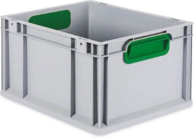 PROREGAL Eurobox Nextgen Color Transportbox mit Griffen, Grün, H x B x T: 22 x 30 x 40 cm, 20 Liter - Bild 1