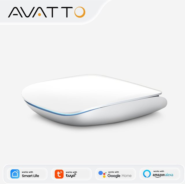 AVATTO Smart Gateway Hub ZigBee und Bluetooth Dual-Mode Bridge in Weiß, kompatibel mit Tuya, Alexa und Google Home - Bild 1