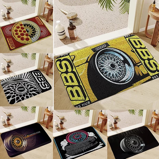 BBS Rutschfeste Badematte mit Fahrzeug-Grafik, modern und waschbar, B/T: 60 x 40 cm - Bild 1