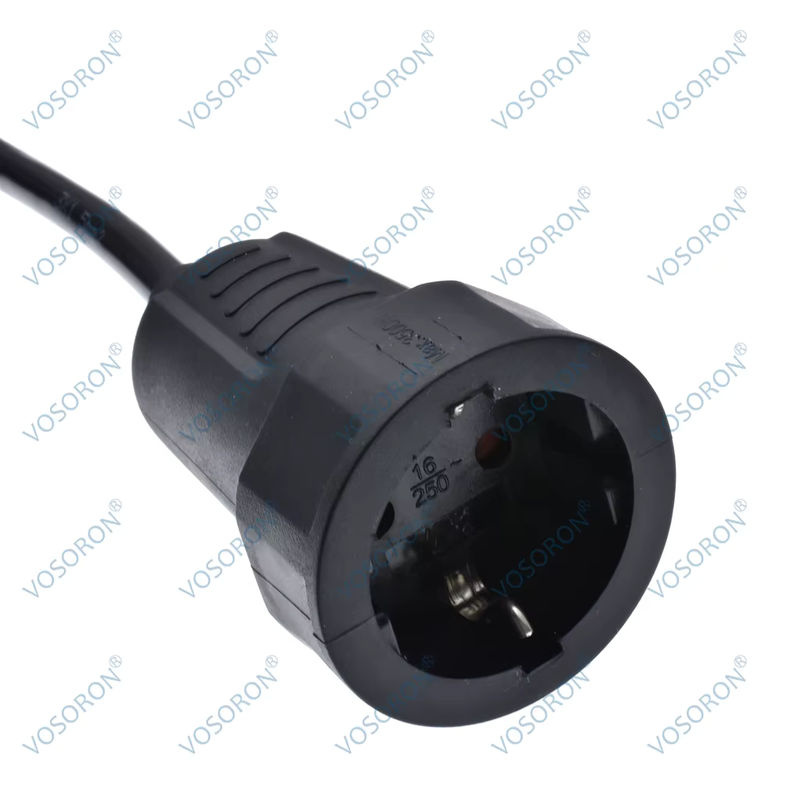 VOSORON Adapter von IEC 60309 332P6/316P6 auf Schuko CEE7/7 Steckdose, IP44, Blau, Kabellänge: 1 m - Bild 4