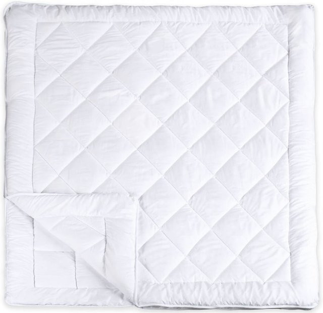 Premium Vierjahreszeiten Steppdecke aus Microfaser für Allergiker, Farbe: Weiß, B/T: 200 x 200 cm - Bild 1