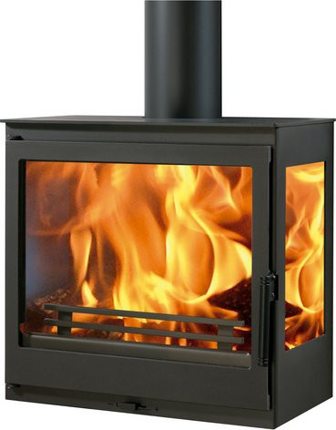 PANADERO Kaminofen Onix Wall in Schwarzmetallic aus Stahl mit 7,1 kW Leistung - Bild 1