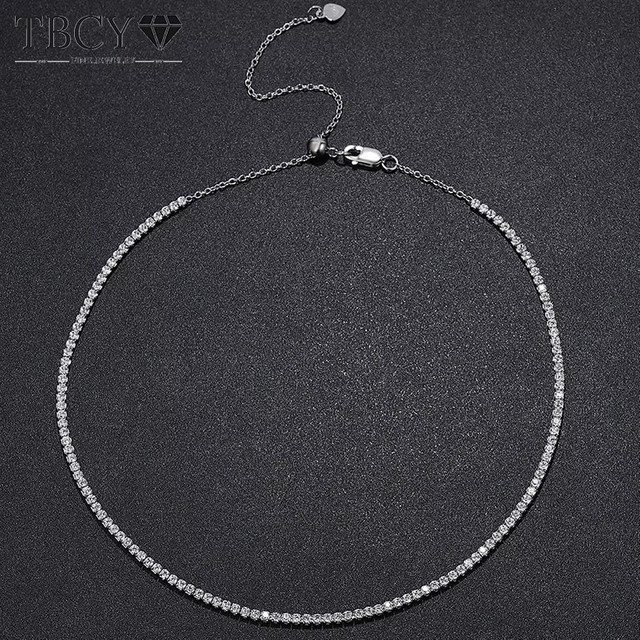 TBCYD Halskette, 925 Silber, Moissanit, Diamant, Damen - Bild 1