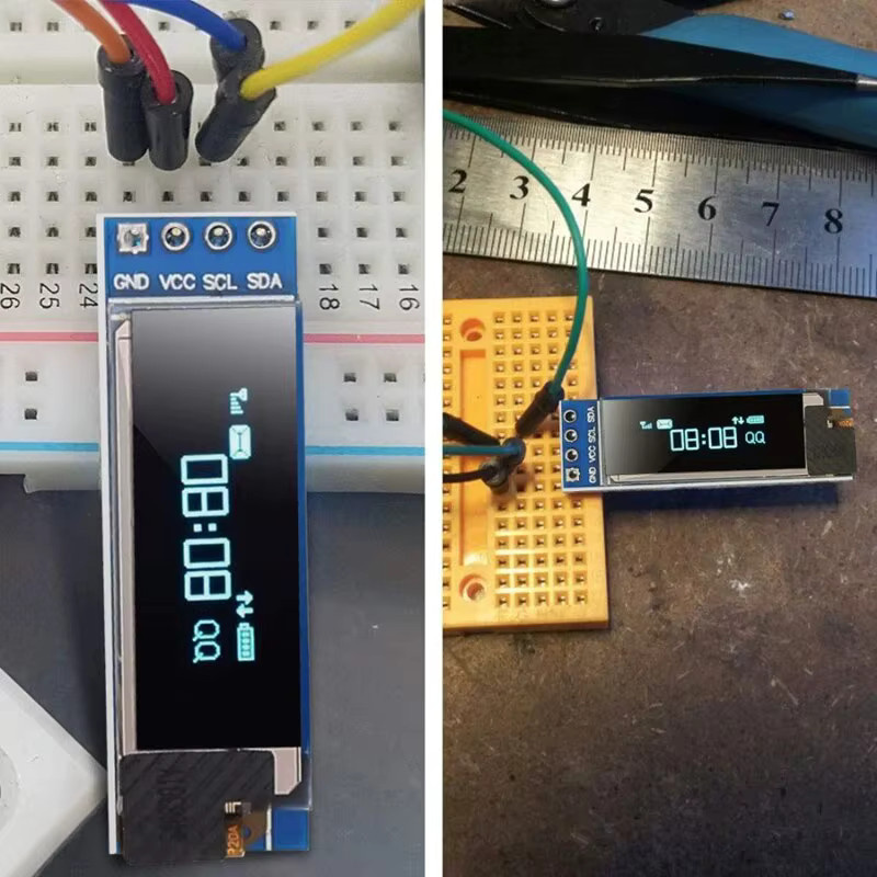 0,91 Zoll I2C OLED Display Modul SSD1306 in Weiß oder Blau für Arduino mit DC 3,3 V bis 5 V Betriebspannung - Bild 4