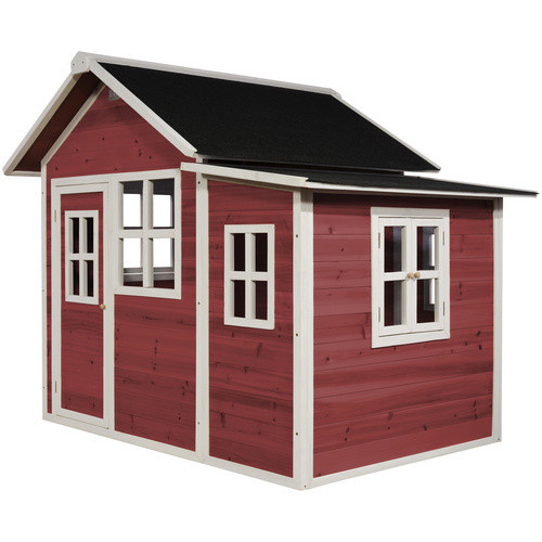 EXIT Loft 150 Holzspielhaus rot B/H/T: 149 x 159 x 188 cm - Bild 3