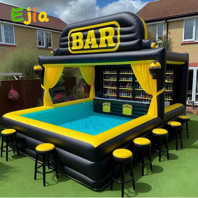 Ejia Aufblasbare Pool Bar Zelt aus PVC für Garten und Outdoor, B/T/H: 487 x 396 cm - Bild 1