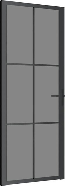vidaXL Innentür modern aus Aluminium und ESG-Glas in Schwarz, B/H: 83 x 201,5 cm - Bild 1