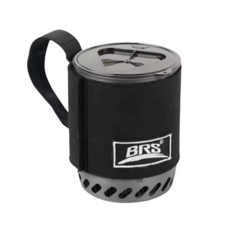 BRS 61 Jet Boil Camping-Kochtopf mit Wärmetauscher und Gaskocher in Schwarz - Bild 5