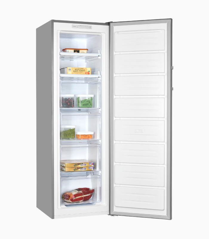 GS271-NF-H-040E Gefrierschrank in Inoxlook mit No-Frost und Super-Freezing, Farbe: Silber, B/T/H: 54,5 x 54,5 x 204 cm - Bild 1