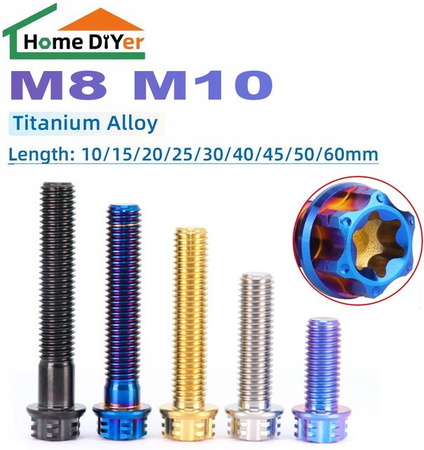 GooBetter Titan Flansch-Torx-Kopfschraube mit Dome-Kopf für Motorrad-Umbauten in Multicolor - Bild 1
