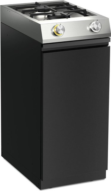 Dreams Cook S 2P Modul Outdoor-Gaskochfeldmodul von Miele in Schwarz mit Edelstahl und Guss - Bild 1