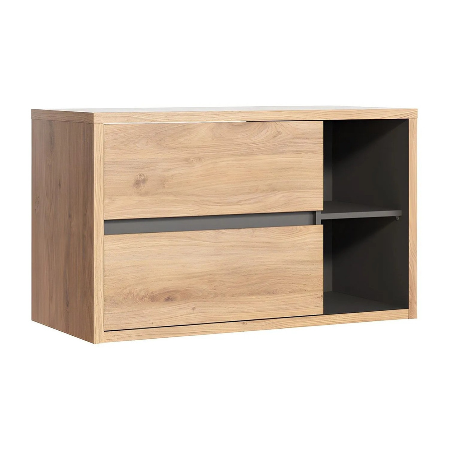 Waschbeckenunterschrank Purnal für dein Badezimmer in Naturfarben Hell, Beige/Braun, Breite: 100 cm - Bild 2