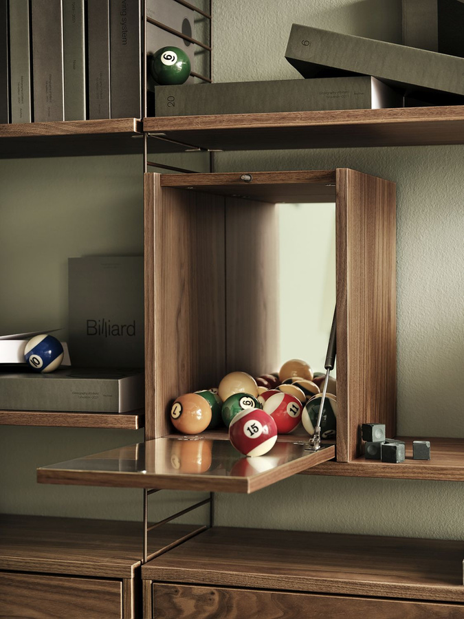 String Furniture kleines Schrankelement in Braun aus Stahl - Bild 2